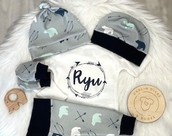 Arrows Bears Boys Coming Home Outfit, Personalized