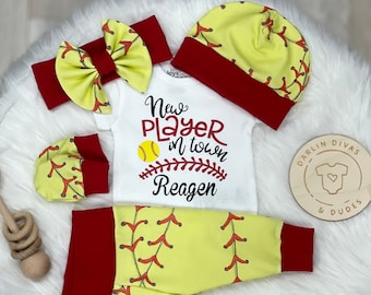 Softball Girls Coming Home Outfit, Personalized New Player in Town