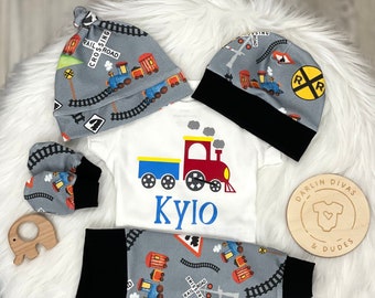 Train Infant Outfit, Personalized