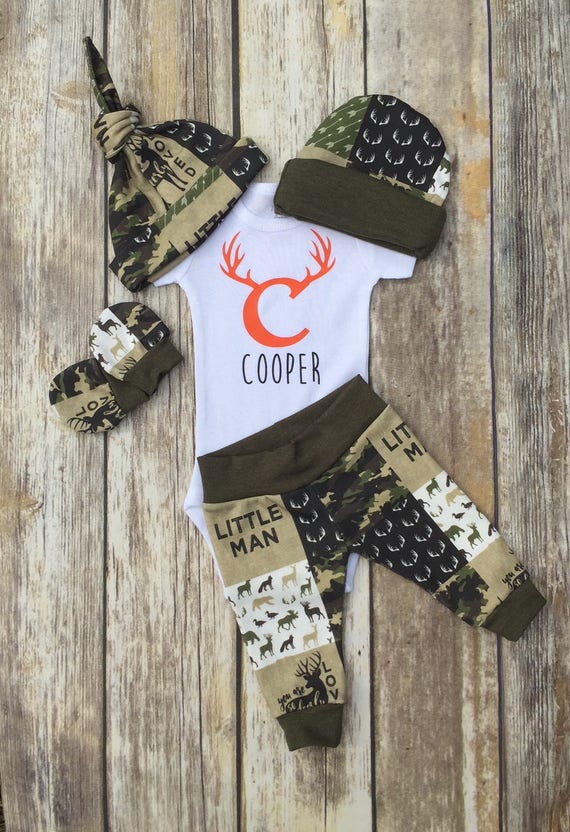 baby boy camo coming home outfit