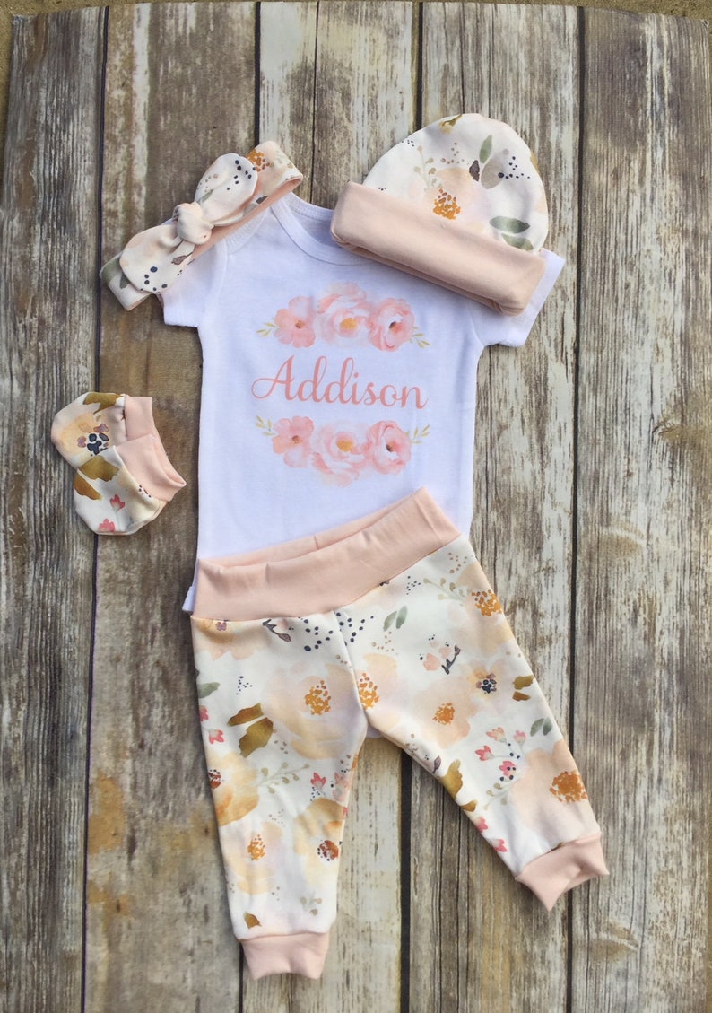 baby girl peach outfit