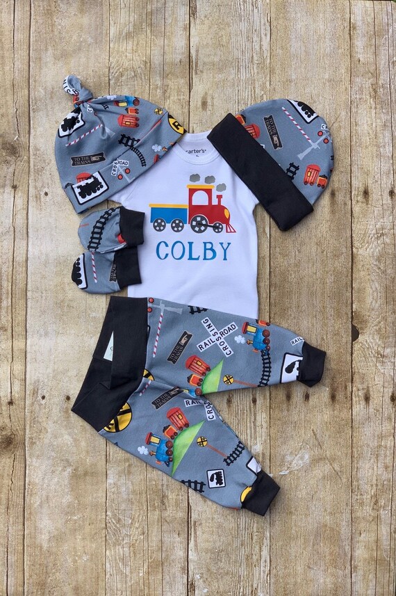baby boy train outfit