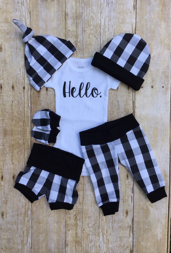 baby boy black and white outfit