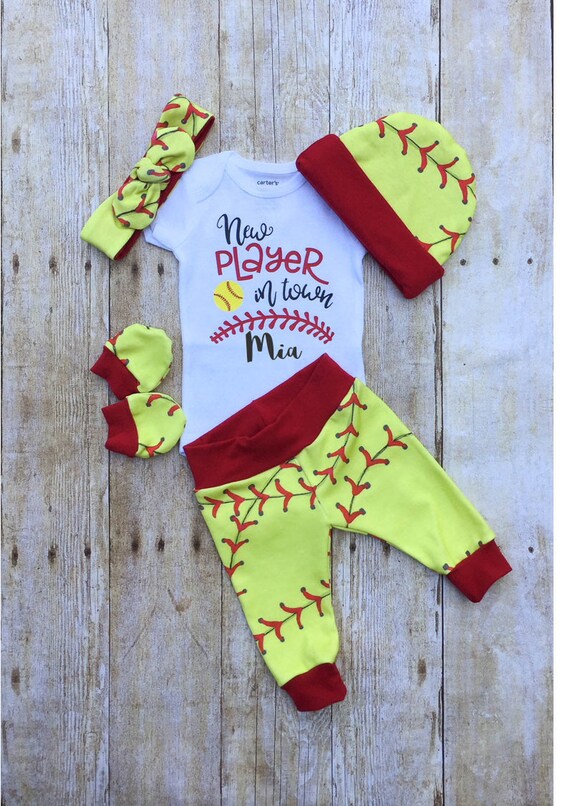 baby girl softball outfit