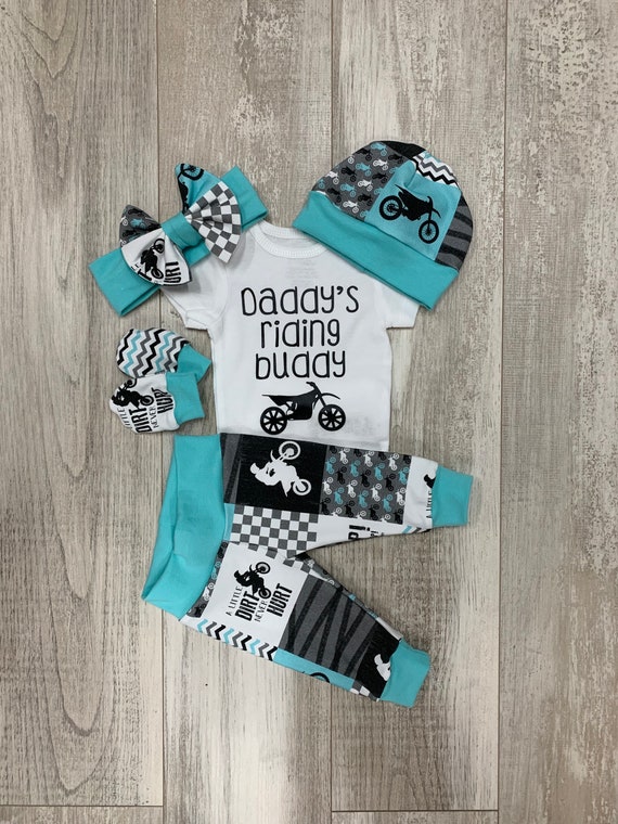 Motocross Baby Bodysuit Daddys Next Riding Buddy Dirt Bike 