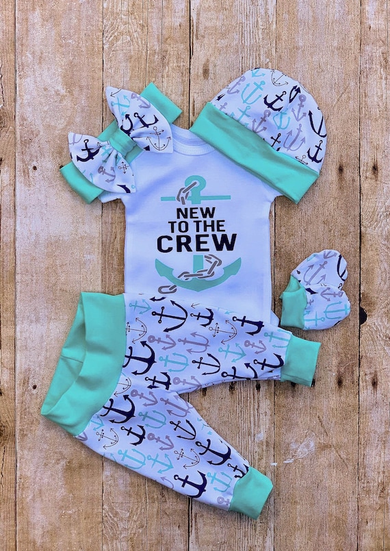 new to the crew baby girl outfit