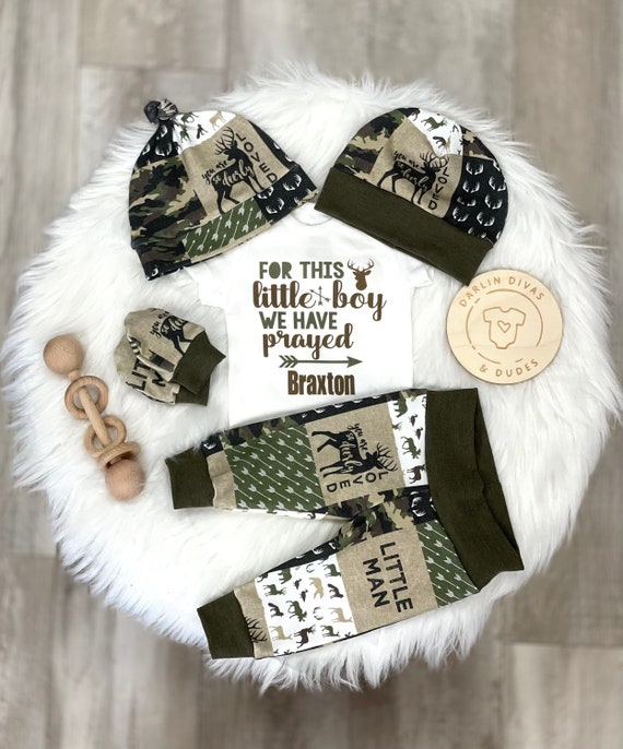 Camo Boys Coming Home Outfit Personalized Baby Boy Outfit Etsy