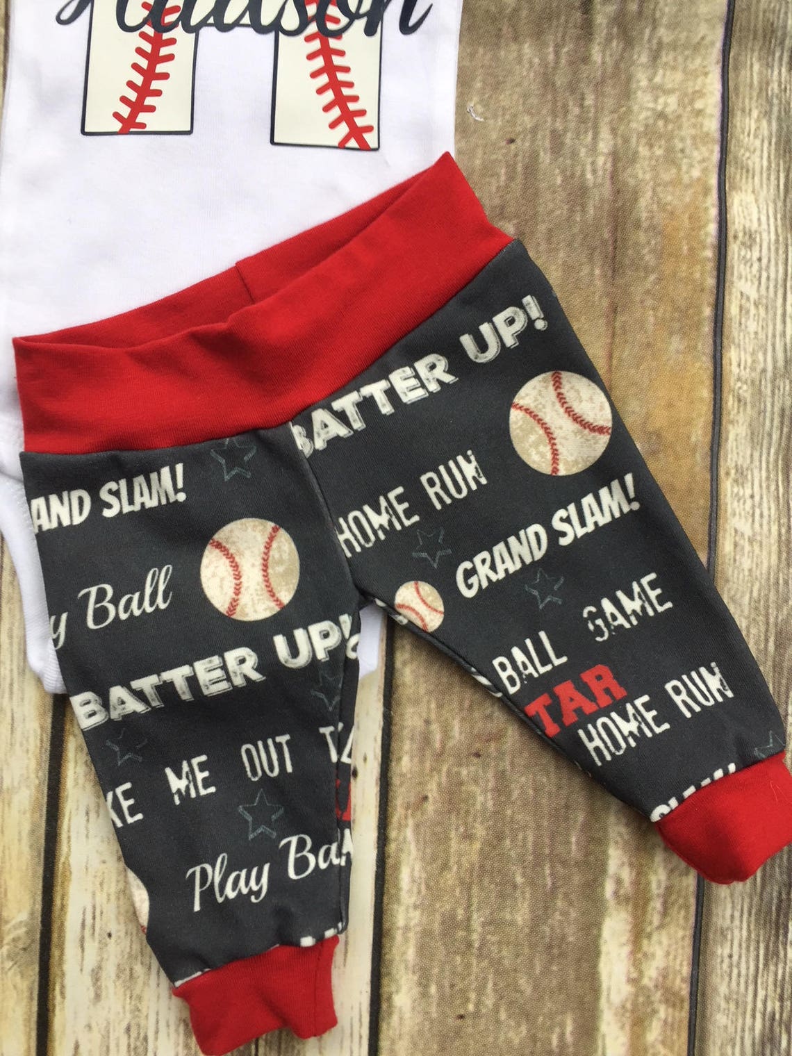 Baby Boy Baseball Coming Home Outfit Personalized Boys Etsy