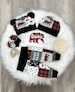 Boys Coming Home Outfit, Buffalo plaid Baby Bear Personalized Baby Boy Outfit, Take Home Newborn Outfit, Baby Boy Layette and Hat Set 