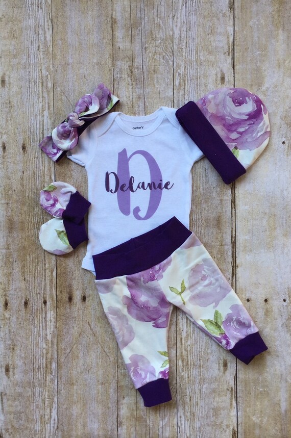 purple coming home outfit
