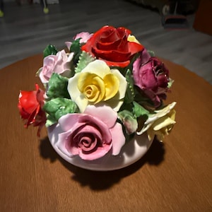 1950&#39;s Royal Adderley Floral Bouquet Figurine Bone China Made in England Unique!