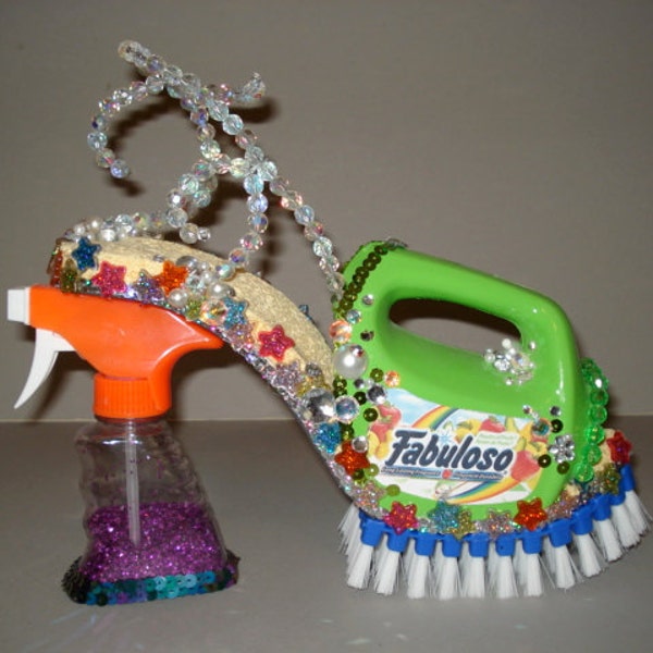 high heel shoe sculpture " The Cleaning Lady "