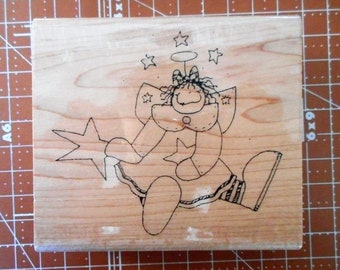 Angel Sitting Rubber Stamp 1997 Stamp Central