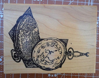 Victorian Pocketwatch Rubber Stamp by Arizona Stamps