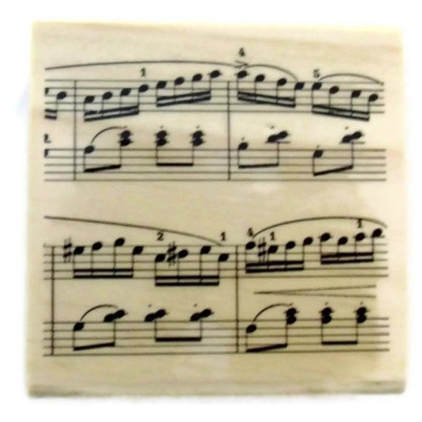 Music Sheet Rubber Stamp