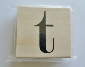 Lowercase T Rubber Stamp 2 1/2 inch stamp  NIP