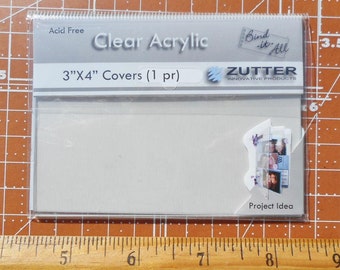 Zutter Clear Acrylic Covers 1 Pair 3 x 4 inch