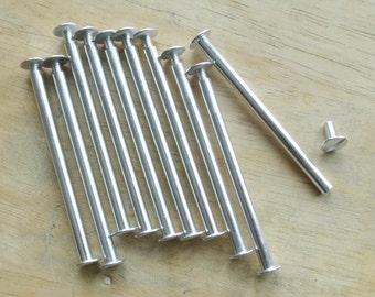 3 inch Scrapbook Screw Posts set of 10 aluminum posts