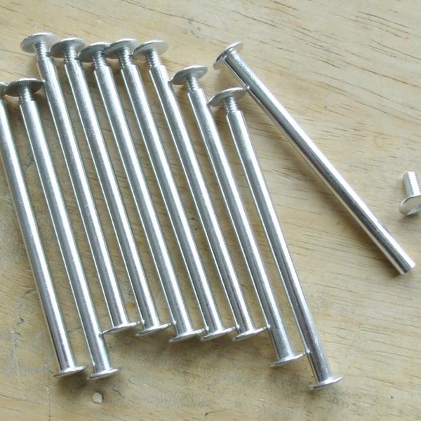 3 inch Scrapbook Screw Posts set of 10 aluminum posts