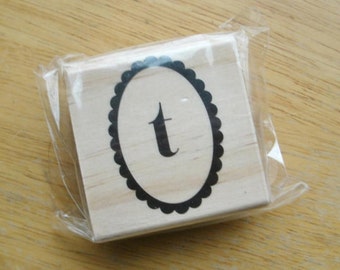 Lower Case T Rubber Stamp