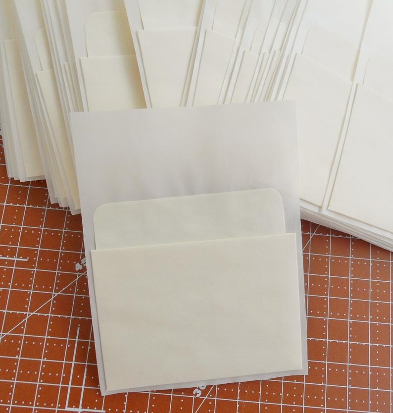 20 Library Card Pockets SelfAdhesive Low Back Etsy