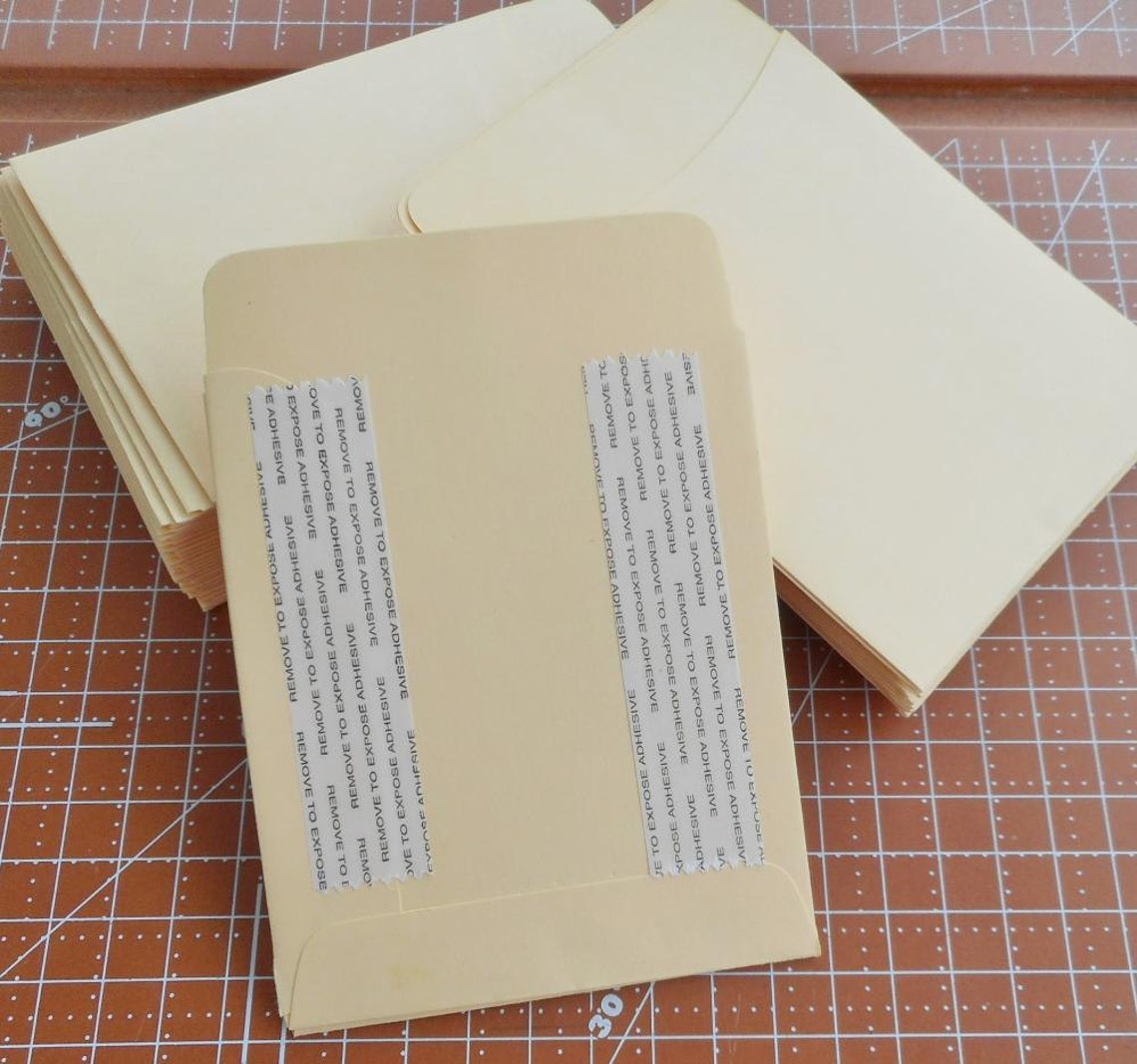 50 Library Card Pockets Self Adhesive - Etsy