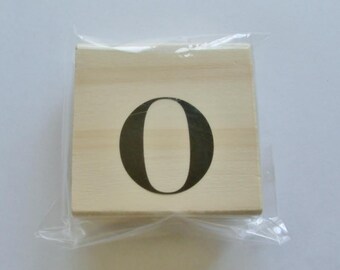 Lowercase O Rubber Stamp 2 1/2 inch stamp  NIP