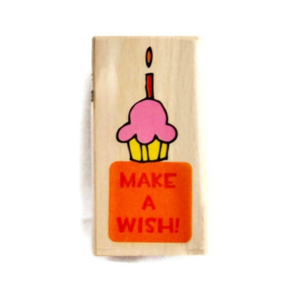 Make a Wish Cupcake stamp by studio g   NOS