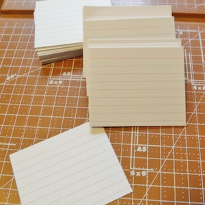 200 Half Size Index cards ,  vertically oriented white cards