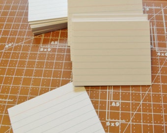 200 Half Size Index cards ,  vertically oriented white cards