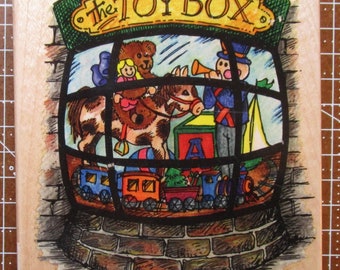 The Toy Box  wood-mounted rubber stamp by Stampendous 1997