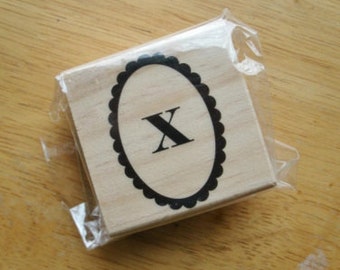 Lower Case X Rubber Stamp