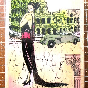 Rome Duik Rubber Stamp Hampton Art Postzegels