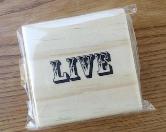 Victorian LIVE Rubber Stamp  New