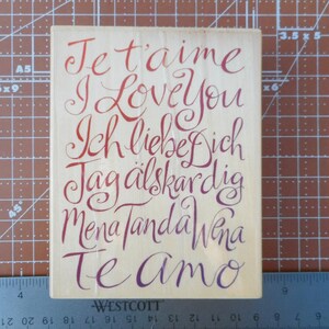 Je T'aime Stempel von Uptown Stamps I Love You
