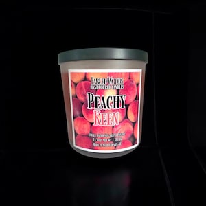 Peachy Keen Candle  fruity fresh peach scented fragrance sweet candle gift