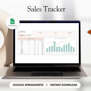 Sales Dashboard Tracker Google Sheets, Business Sales Tracker, Umsatz-Dashboard, Profit Tracker, Umsatztabelle