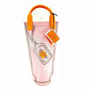 Veuve Clicquot Rose Pink Insulated Thermal Tote Bag Gift for Champagne Wine wedding gift bar decor.