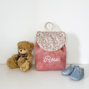 Sac à dos bébé prénom et couleur personnalisable, sac crèche et maternelle