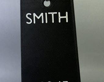 Customised Police PC epaulette shaped Bag/Kit Tags