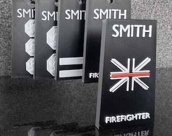 Fire Service Epaulette Keyring/Kit-Tag