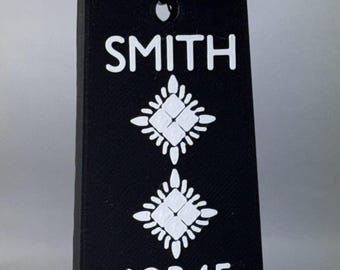 Customised Police Inspector epaulette shaped Bag/Kit Tags