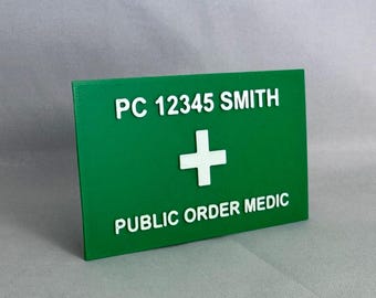 Customised Police Kit Bag Window Insert- Medic