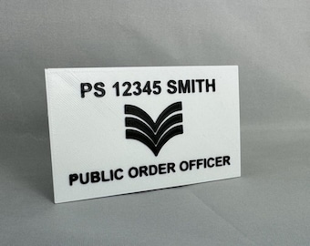 Customised Police Kit Bag Window Insert- Sergeant