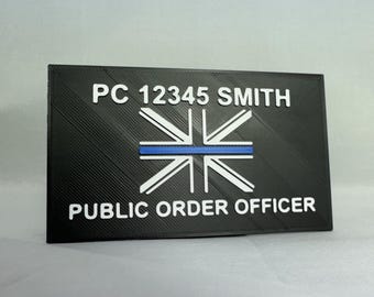 Customised Police Kit Bag Window Insert- Thin Blue Line