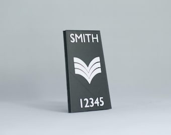 Customised Police Sergeant epaulette shaped locker magnet