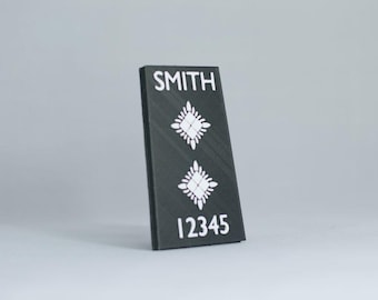 Customised Police Inspector epaulette shaped locker magnet