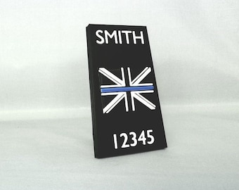 Customised Police Thin Blue Line epaulette shaped locker magnet