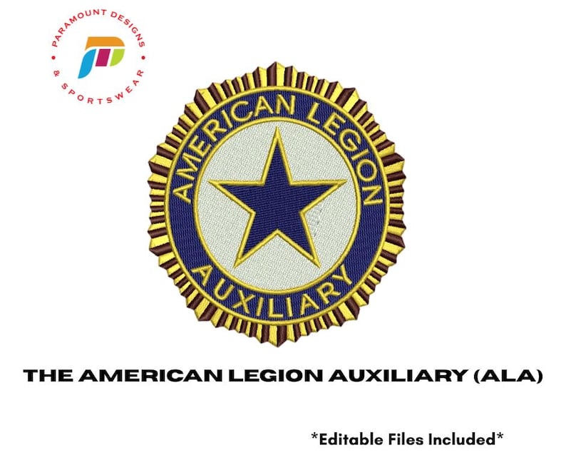 American Legion Auxiliary Embroidery Design: Patriotic Veteran Patch ...