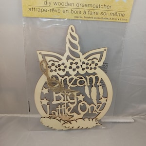 Wooden DIY Dreamcatcher Kit -- Dream Big Little One -- NEW
